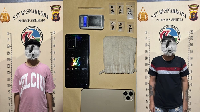 Polresta Samarinda Tangkap Dua Pengedar Sabu, 2,14 Gram Barang Bukti Diamankan