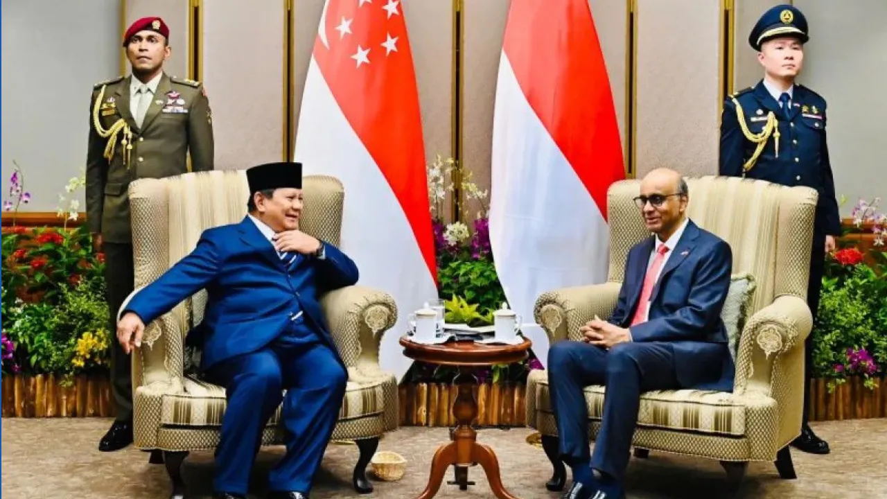 Presiden Prabowo Terima Penghormatan Upacara Kenegaraan dari Presiden Singapura