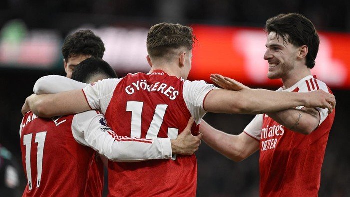 Arsenal Kokoh di Puncak Klasemen Liga Inggris Pekan ke-25, Persaingan Empat Besar Makin Ketat