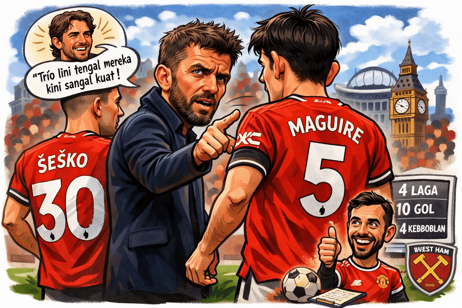 Manchester United Bangkit di Era Michael Carrick, Lini Tengah Makin Solid dan Tak Terkalahkan