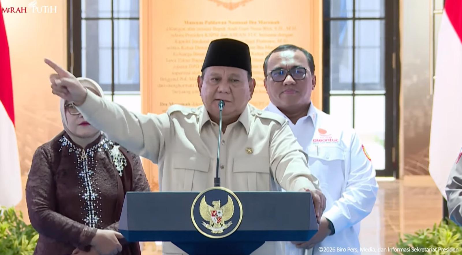 “Teruskan Pemeriksaan!” Prabowo Tegaskan Tak Akan Lindungi Orang Dekat yang Korupsi